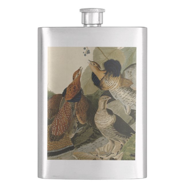 Ruffed Grouse Audubon Game Bird Flask (Front)