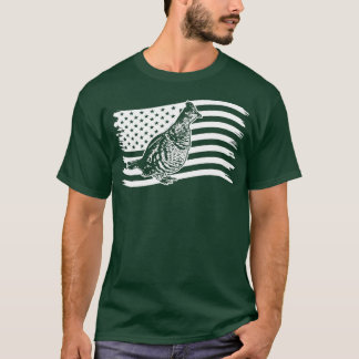 Ruffed Grouse bird hunting Creative vintage flag h T-Shirt