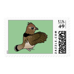 Ruffed Grouse (drumming) Medium Stamp 2.1