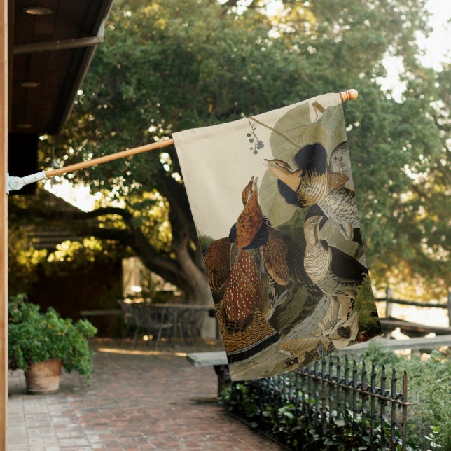 Ruffed Grouse - from Audubon's Birds of America House Flag (In SItu)