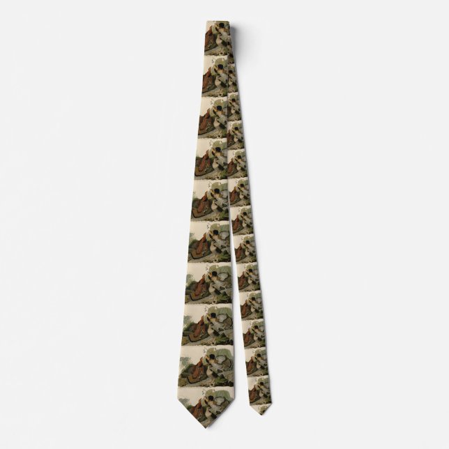 Ruffed Grouse - from Audubon's Birds of America Neck Tie (Front)