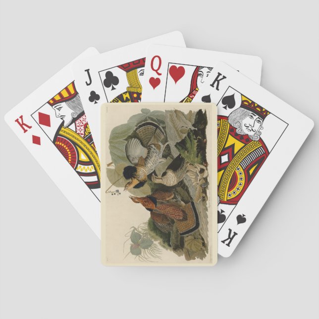 Ruffed Grouse - from Audubon's Birds of America Poker Cards (Back)
