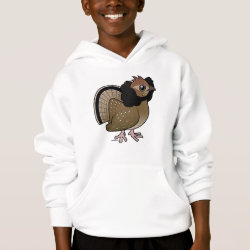 Birdorable Ruffed Grouse Girls' American Apparel Fine Jersey T-Shirt
