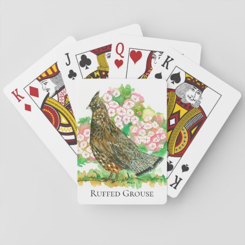 Ruffed Grouse State Bird of Pennsylvania Poker Cards