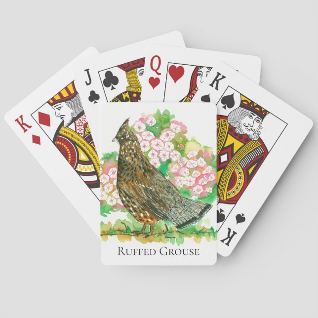 Ruffed Grouse State Bird of Pennsylvania Poker Cards (Back)