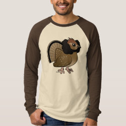 Birdorable Ruffed Grouse Men's Canvas Long Sleeve Raglan T-Shirt