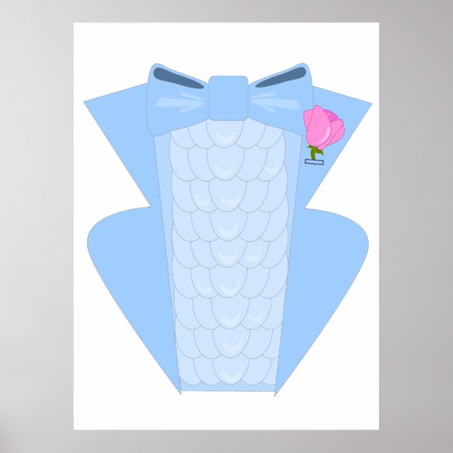 Ruffled Blue Tuxedo Poster (Front)