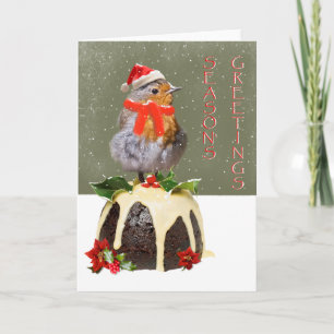 Ruffled Robin Christmas Card (blank text)