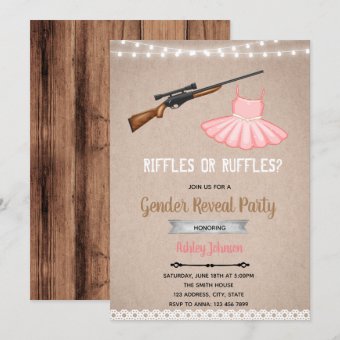Ruffles or riffles gender reveal invitation | Zazzle