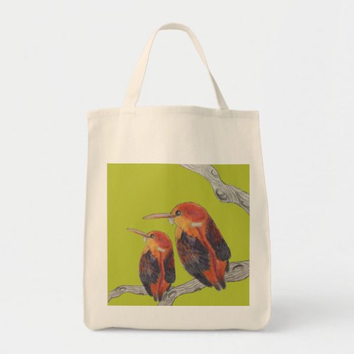 Rufous Backed Kingfishers on a Tote Bag _ 1