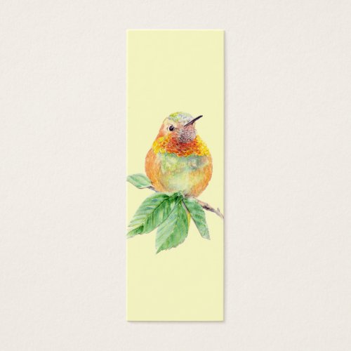 Rufous Hummingbird , Bird, Nature, Garden BookMark Business Card Template