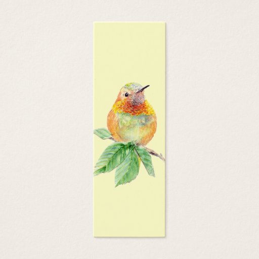 Customizable Rufous Hummingbird , Bird, Nature, Garden BookMark Business Card Template
