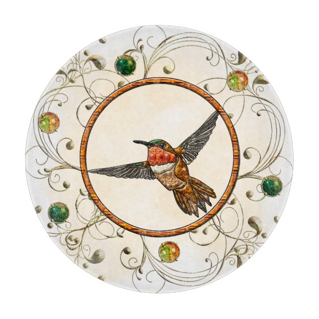 Rufous Hummingbird Cutting Board (Front)