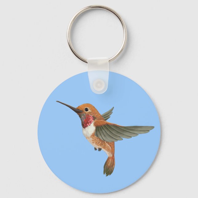 Rufous Hummingbird Keychain (Front)
