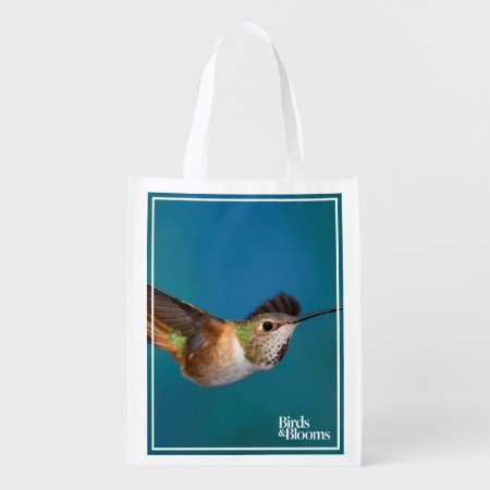 Rufous Hummingbird Reusable Grocery Bag