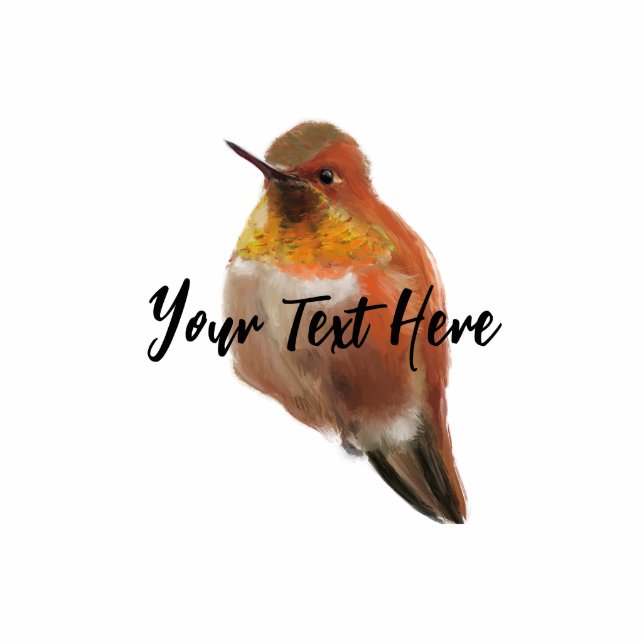 Rufous Hummingbird (Selasphorus rufus) Cutout (Front)