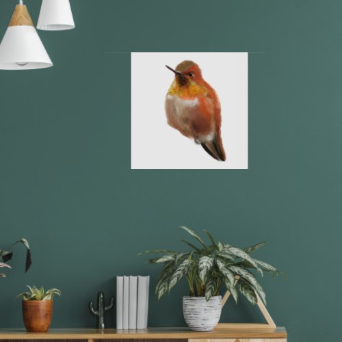 Rufous Hummingbird Selasphorus rufus Poster