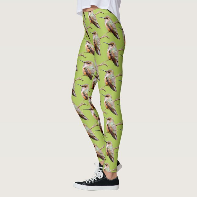 Rufous Hummingbird Sitting in the California Lilac Leggings (Left)