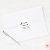 Rufous Hummingbird   Square Sticker (Envelope)