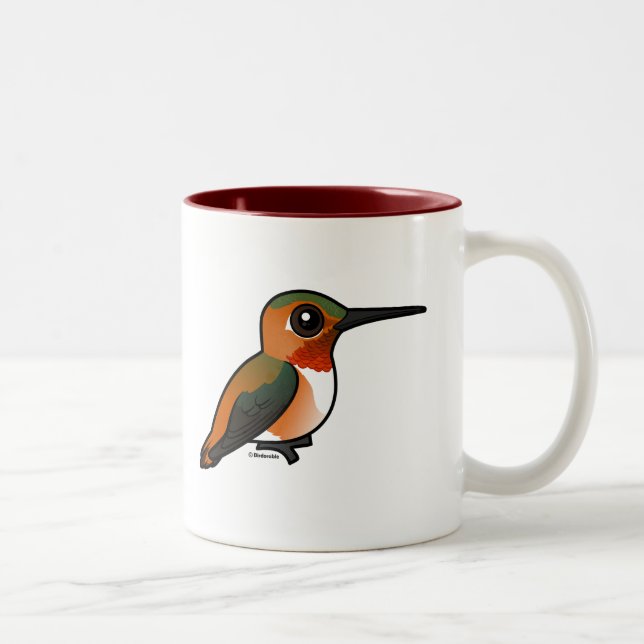 Rufous Hummingbird Two-Tone Coffee Mug (Right)