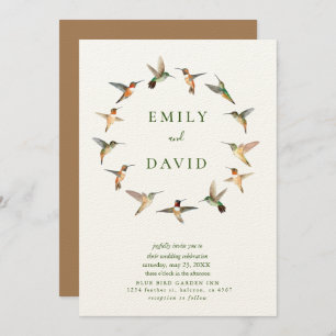 Rufous Hummingbirds Wedding Invitation