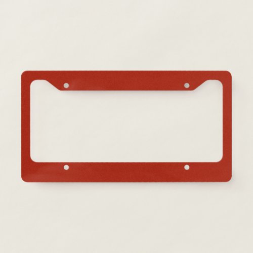 Rufous Solid Color License Plate Frame