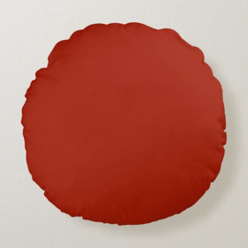 Rufous Solid Color Round Pillow