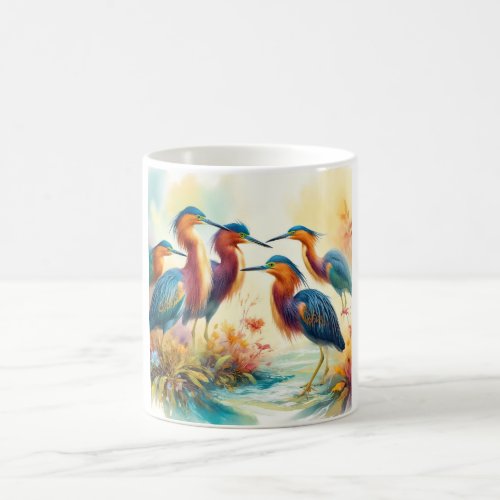 Rufousbellied Herons 060624AREF101 _ Watercolor Coffee Mug