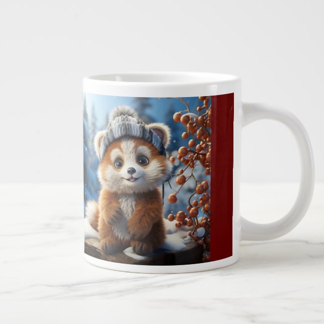 Rufus - An adorable red panda Giant Coffee Mug (Right)