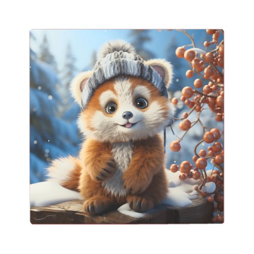 Rufus _ An adorable red panda Metal Print