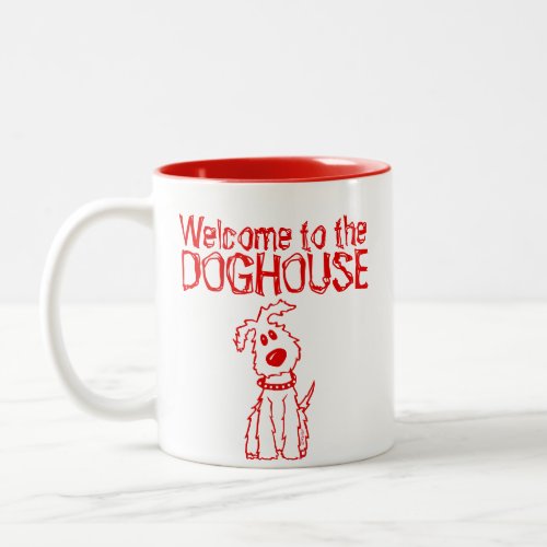 Rufus Doghouse  Two_Tone Coffee Mug