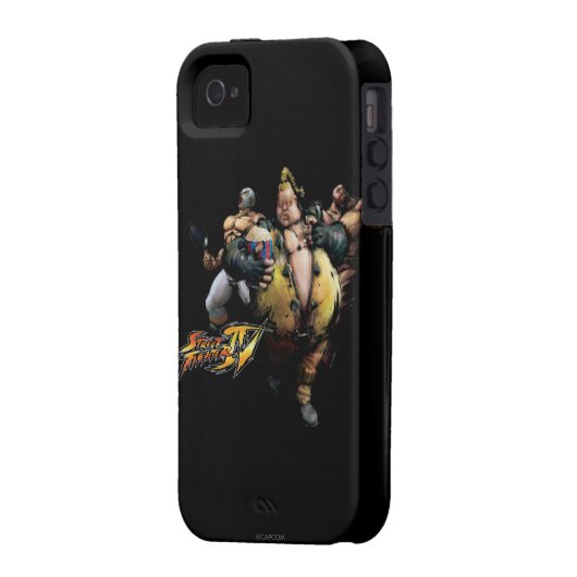 Rufus, El Fuerte & Zangief Case-Mate iPhone Case (Back Left)