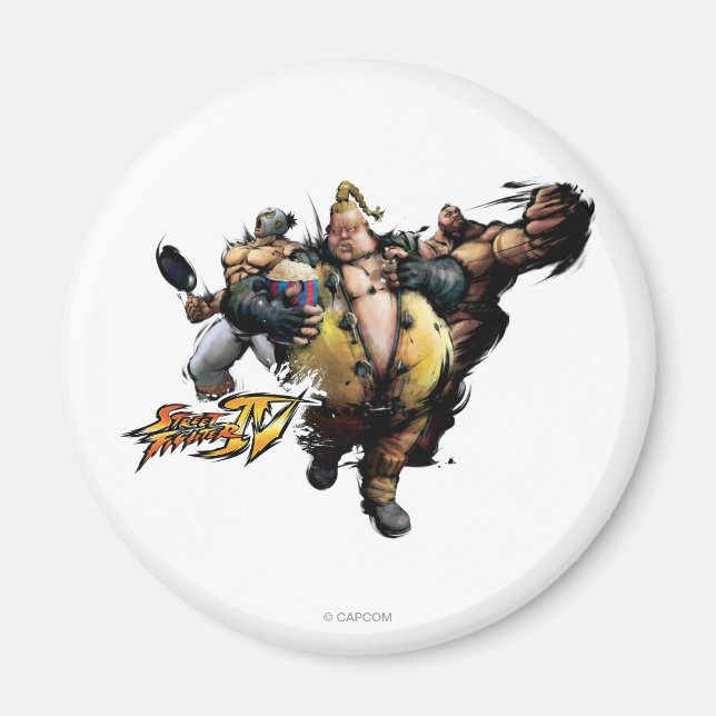 Rufus, El Fuerte & Zangief Magnet (Front)