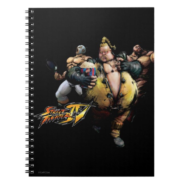 Rufus, El Fuerte & Zangief Notebook (Front)