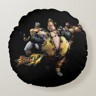 Rufus, El Fuerte & Zangief Round Pillow