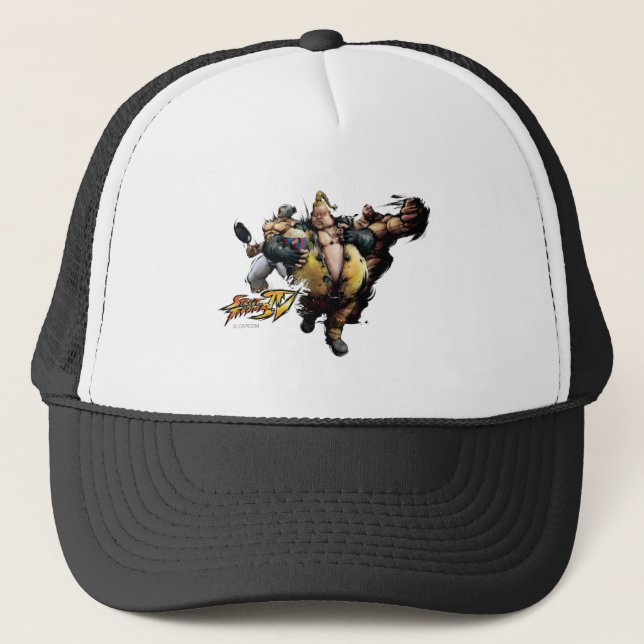 Rufus, El Fuerte & Zangief Trucker Hat (Front)
