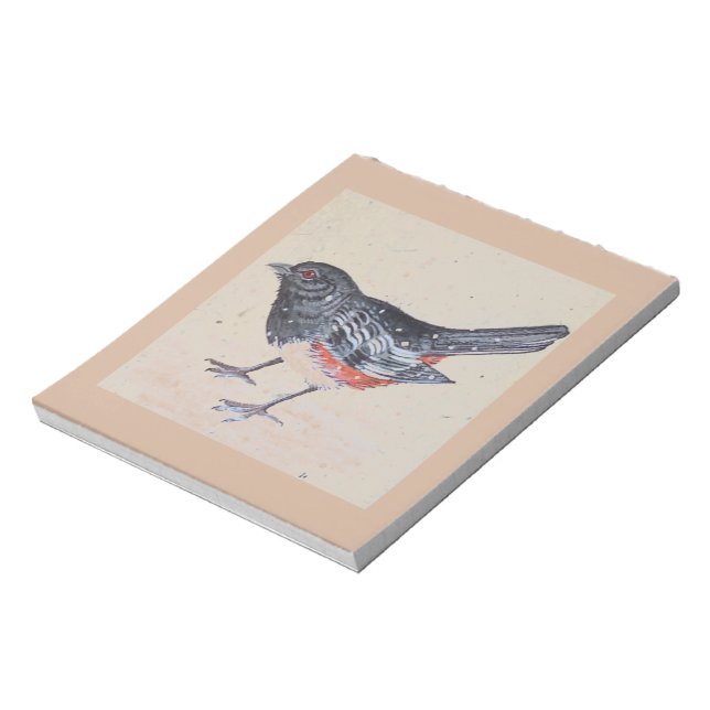 Rufus Sided Towhee Notepad (Rotated)