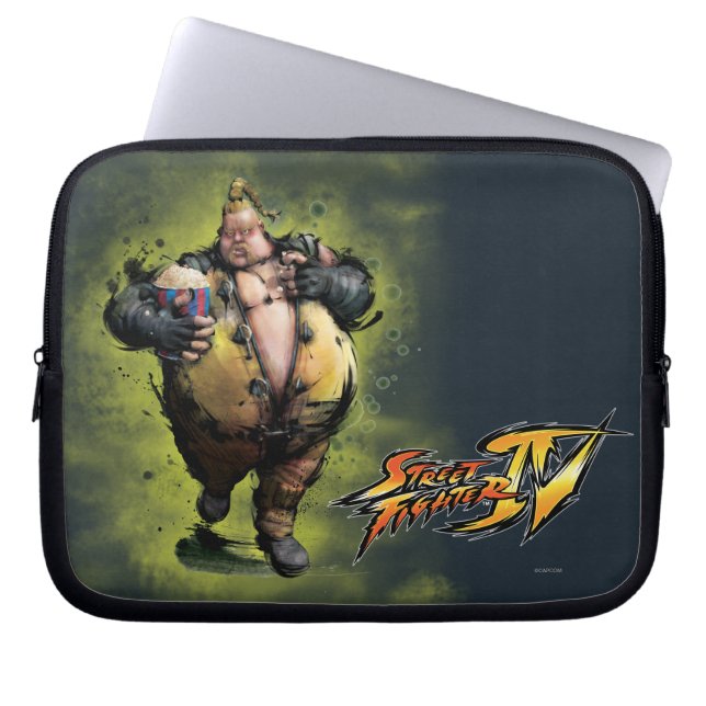 Rufus With Popcorn Laptop Sleeve (Front)