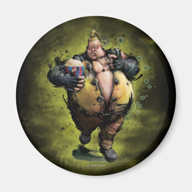 Rufus With Popcorn Magnet (Front)