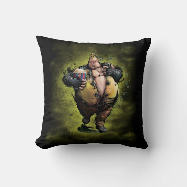 Rufus With Popcorn Throw Pillow (Front)