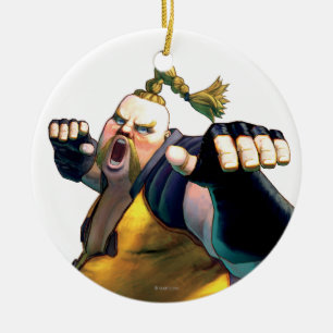Rufus Yelling Ceramic Ornament