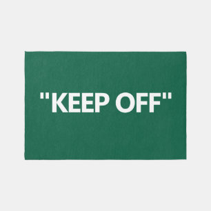 Rug Funny Custom Text Keep Off Green