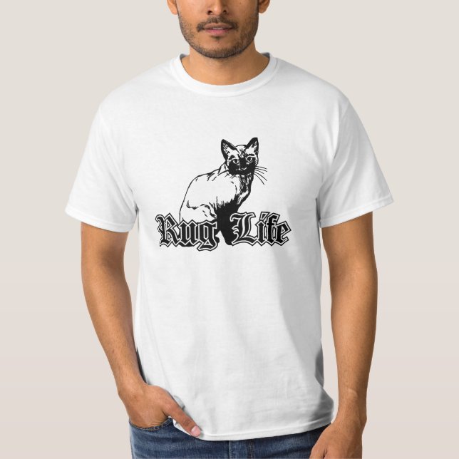 Rug Life - Funny Cat Parody T-Shirt (Front)