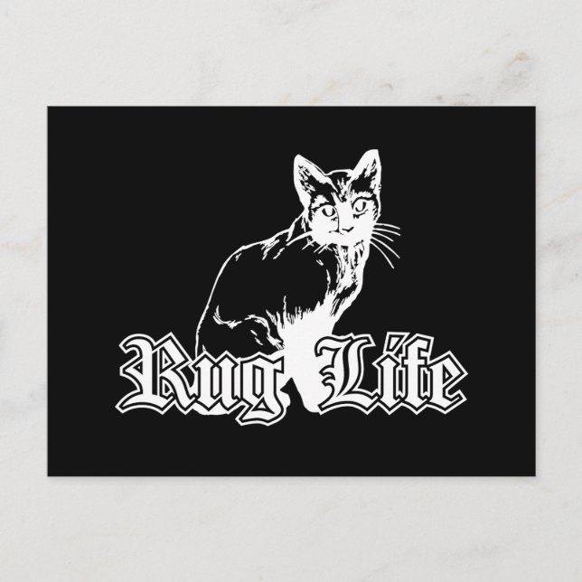Rug Life - Gangsta Cat Postcard (Front)