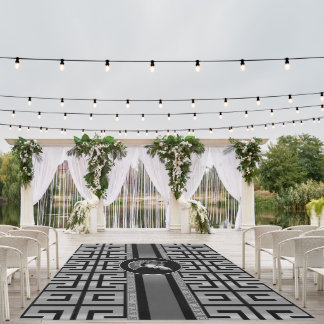 Rug Medusa Slayer Silver & Black