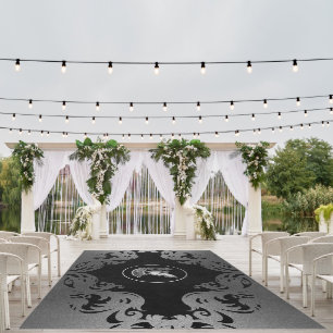Rug Medusa Slayer Silver & Black