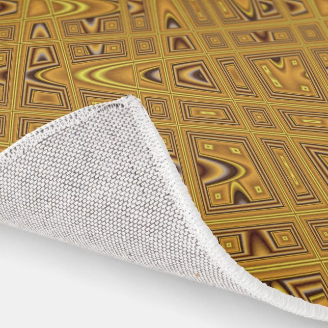 Rug Modern Geometric Orange Brown (Indoor)