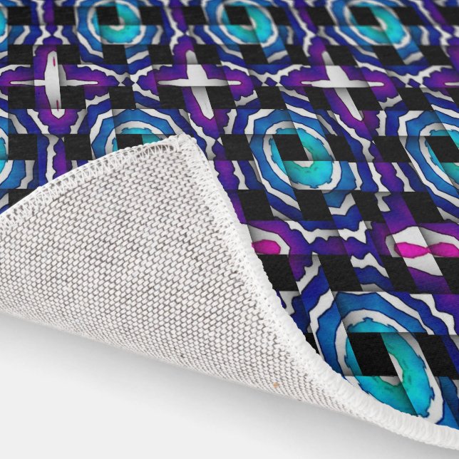 Rug Modern Geometric Purple Pink Blue (Indoor)