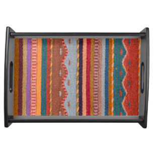 Rug patterns serving tray