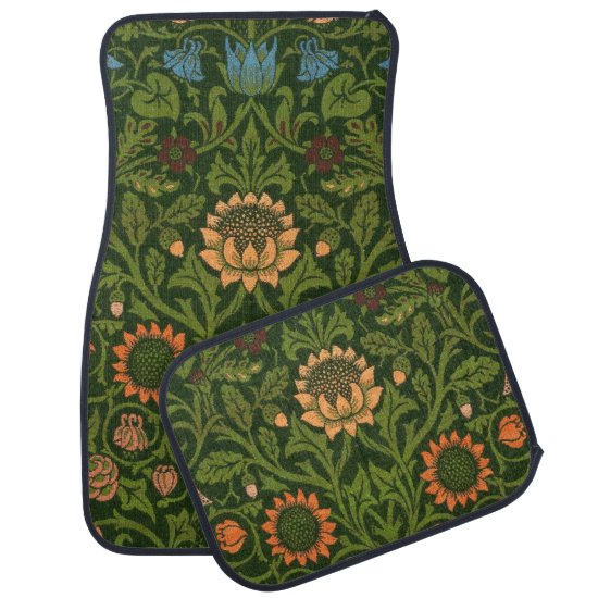Rug Red Green Carpet Asian William Morris Tapestry